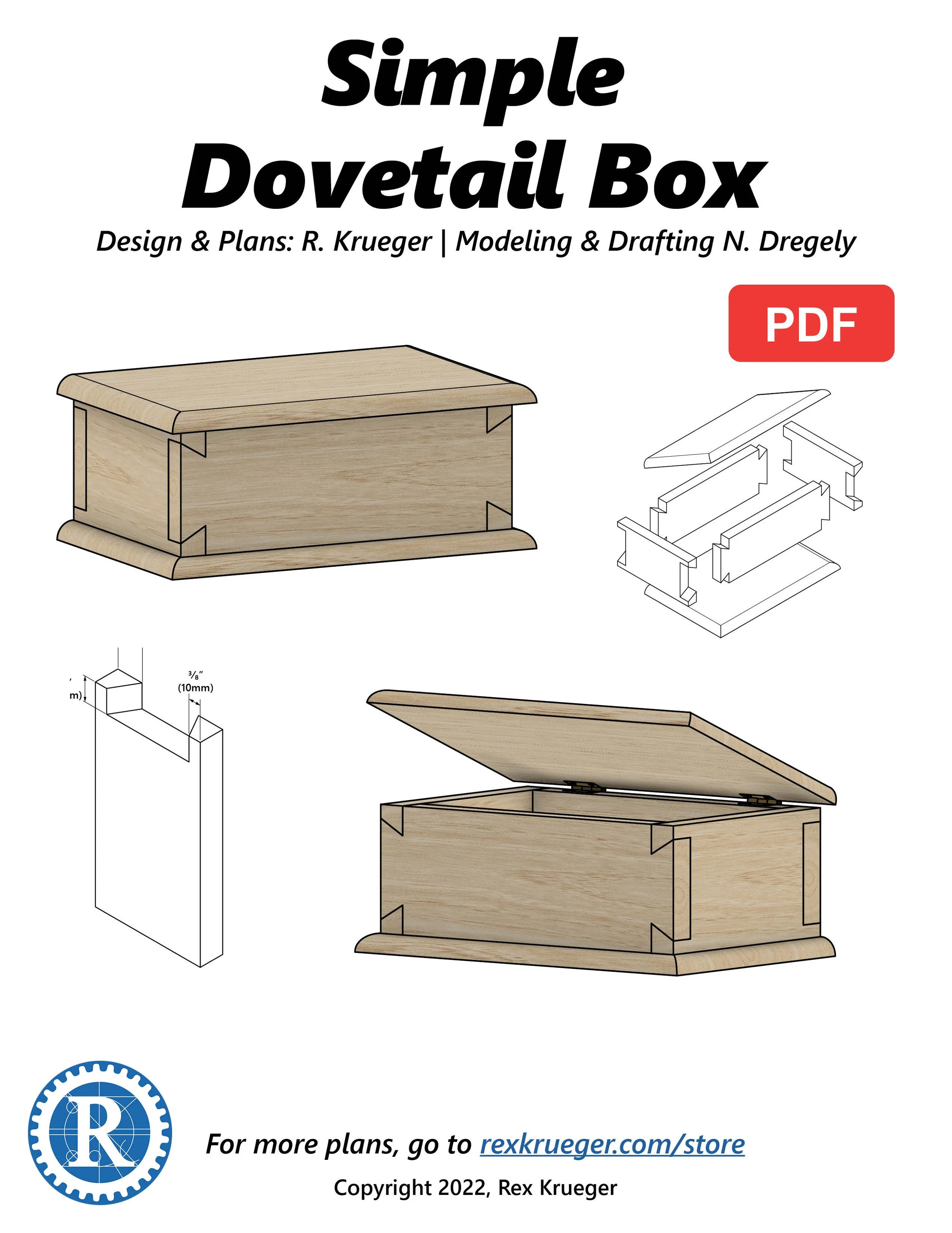 Plans: Simple Dovetailed Box — rexkrueger.com